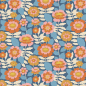 Preview: Tilda Patchwork Stoff Baumwolle - Wallflower - Beverly Blue